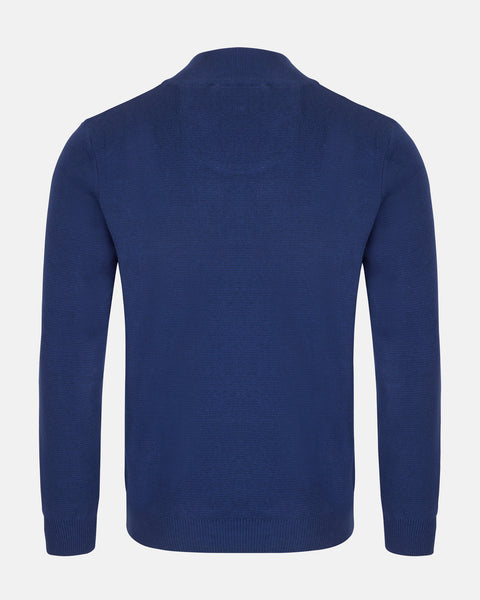 Andre - Inch Cobalt  Quarter Zip Knitwear
