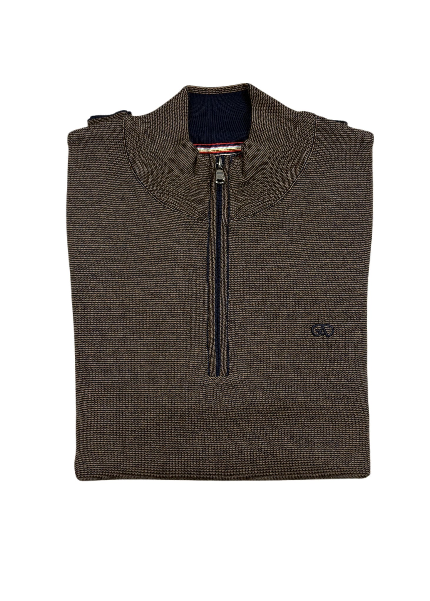 Andre - Inch Ecru Quarter Zip Knitwear