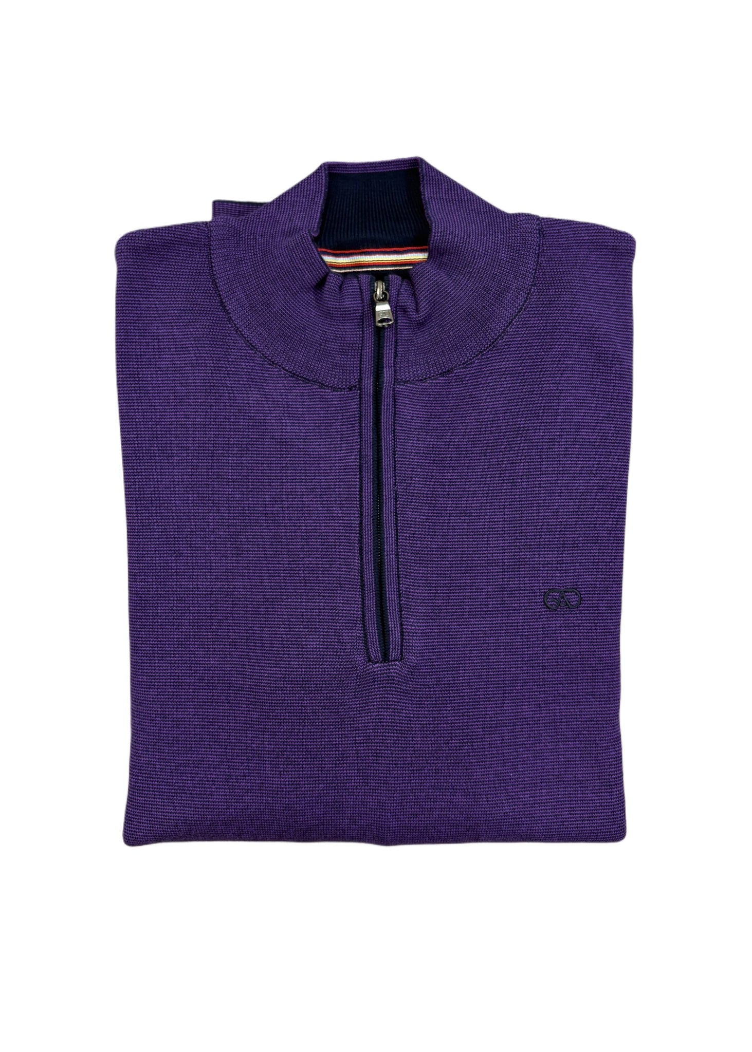 Andre - Inch Purple Quarter Zip Knitwear