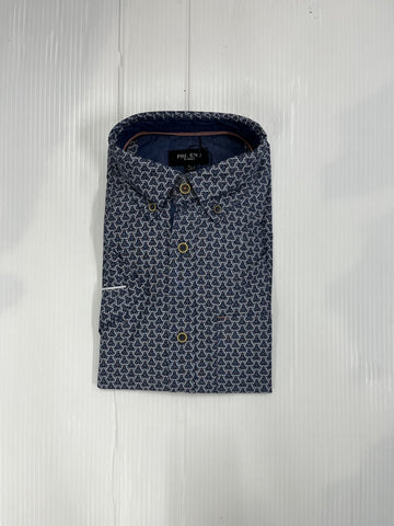 Pre End - Julius Star Blue Short Sleeve Shirt 100373 7125