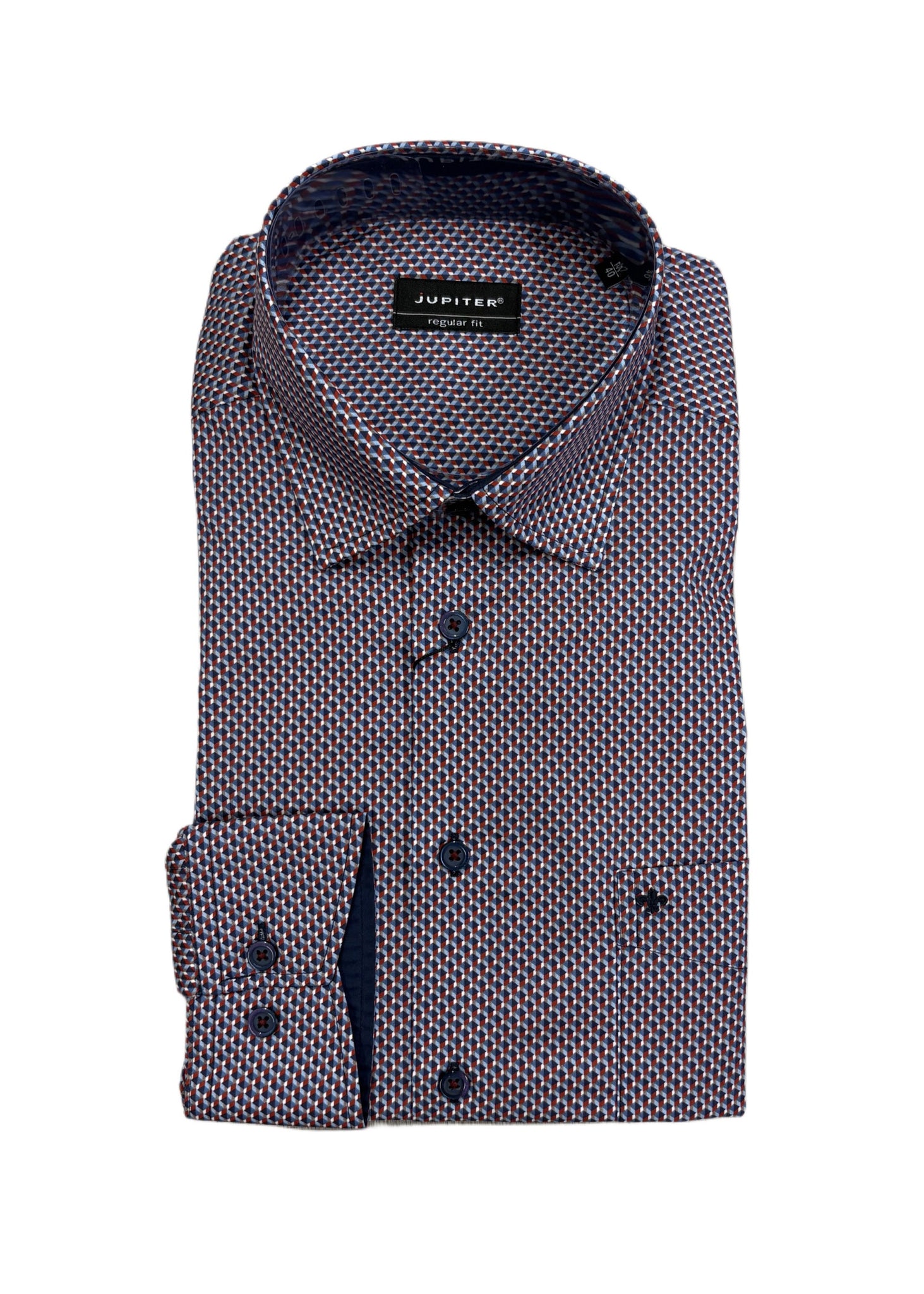 Jupiter -  Druck Rot Long Sleeve Shirt 11101 374