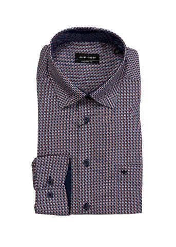 Jupiter -  Druck Rot Long Sleeve Shirt 11101 374