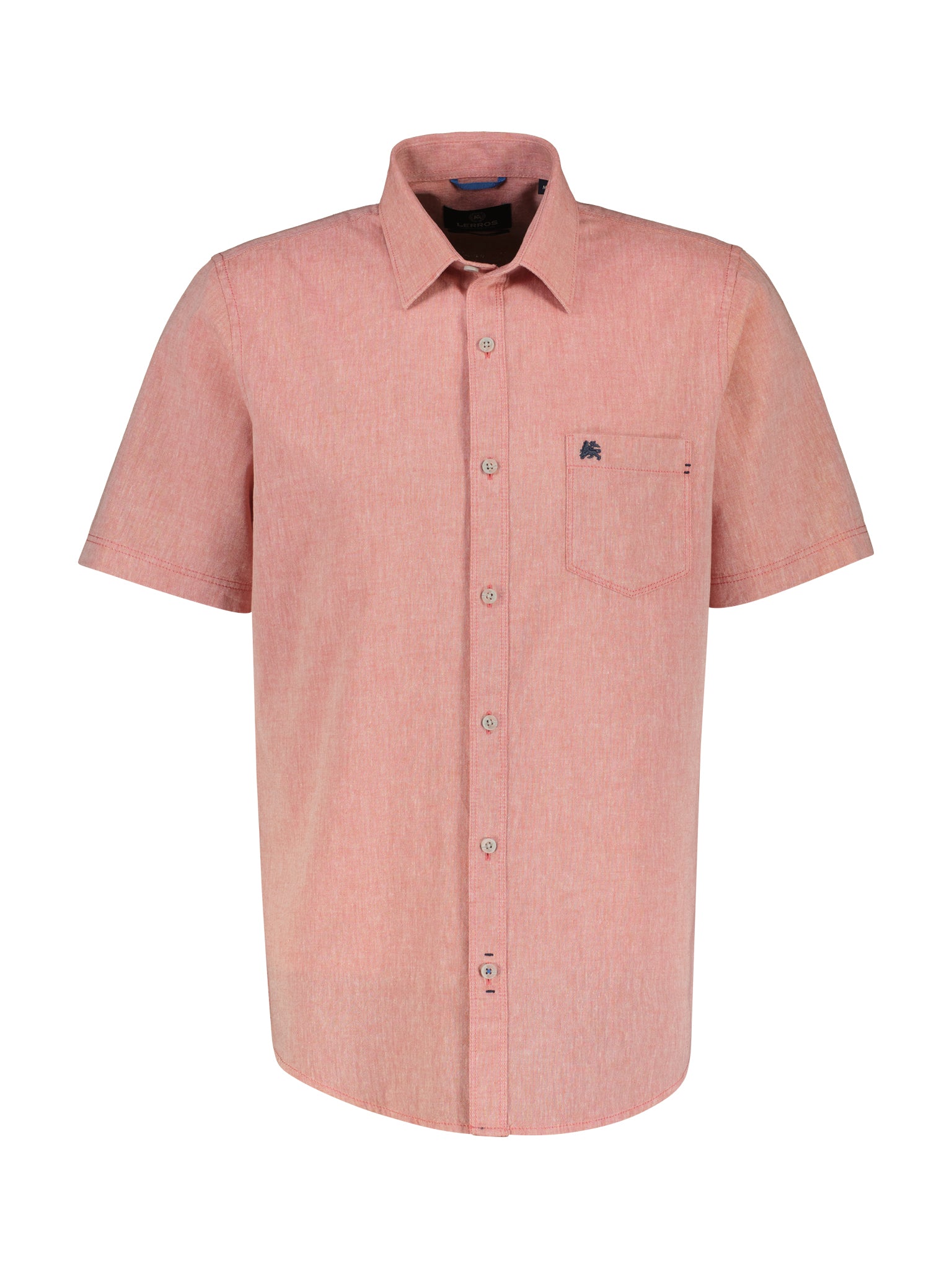 Lerros - Deep Coral Red Short Sleeve Shirt 2442010 327