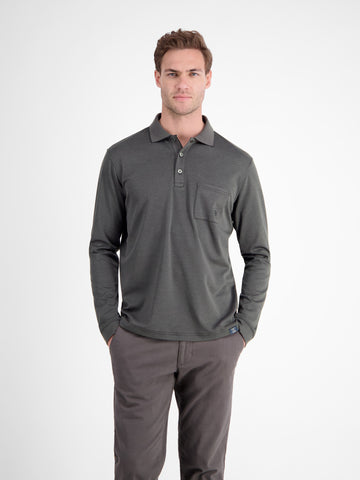 Lerros - Black Long Sleeve Polo Shirt 2584211 290