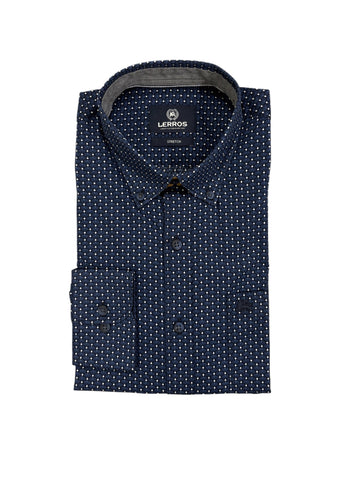 Lerros - Storm Blue Long Sleeve Casual Shirt 2591155 448