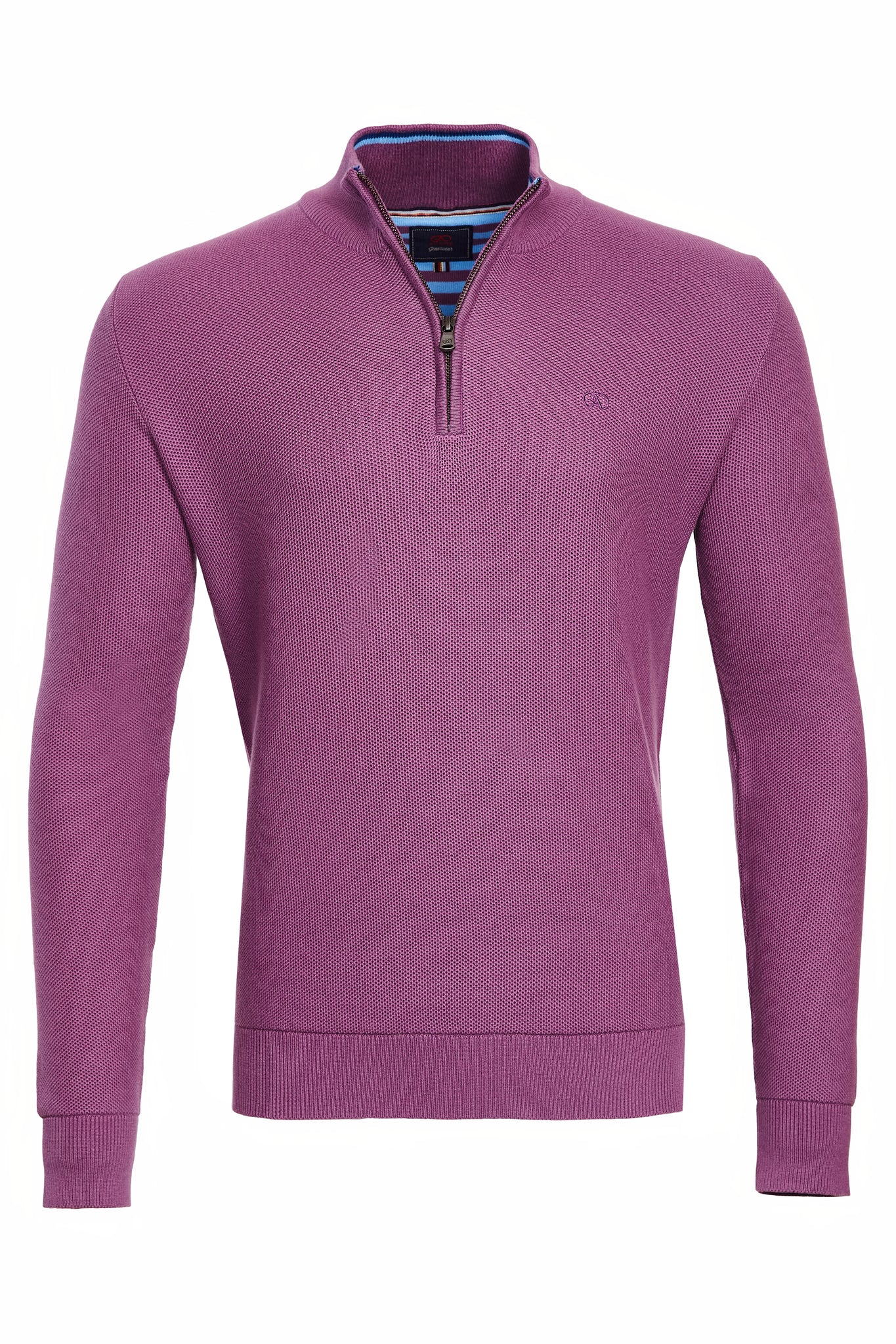 Andre - Lyon Grape Quarter Zip Knitwear