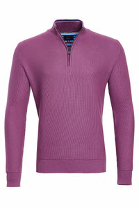 Andre - Lyon Grape Quarter Zip Knitwear