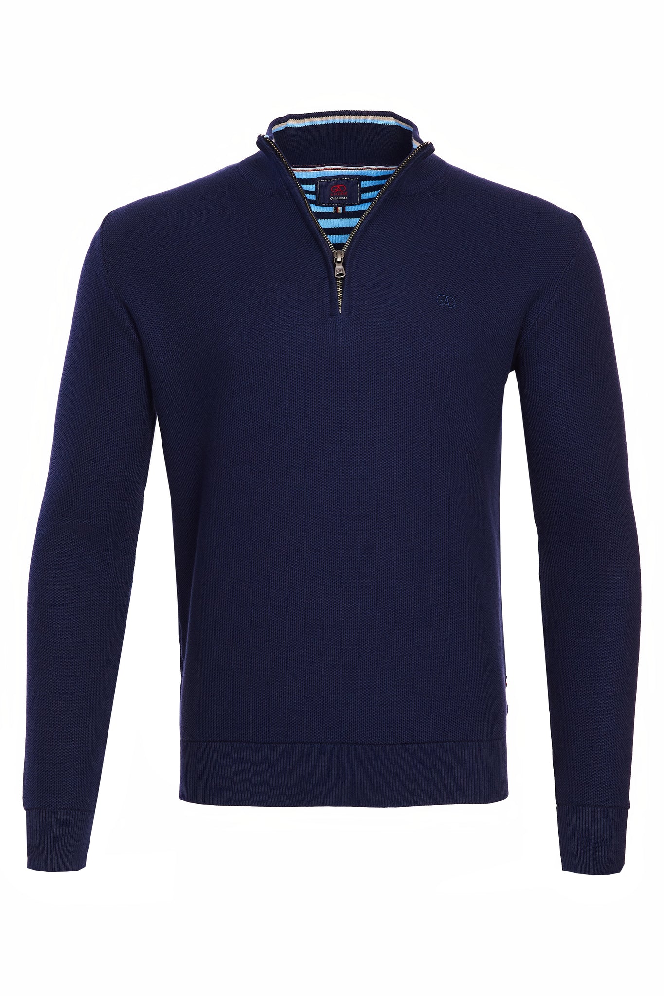 Andre - Lyon Navy Quarter Zip Knitwear