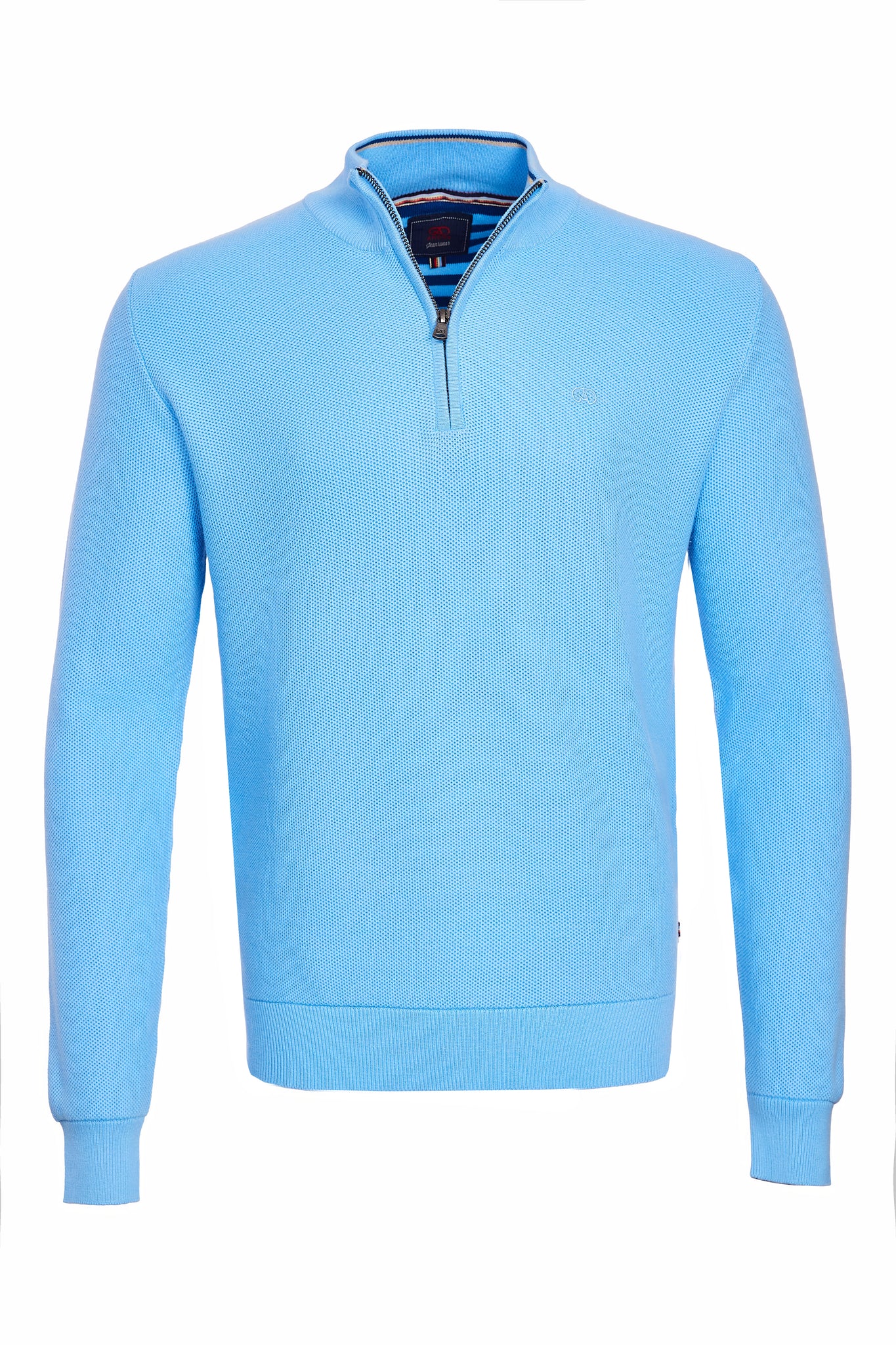 Andre - Lyon Sky Quarter Zip Knitwear