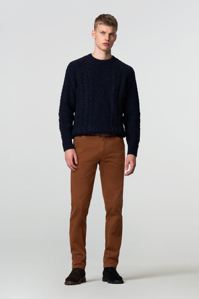 Meyer - Rust Chicago Fit Cotton Trousers 2-5615 44