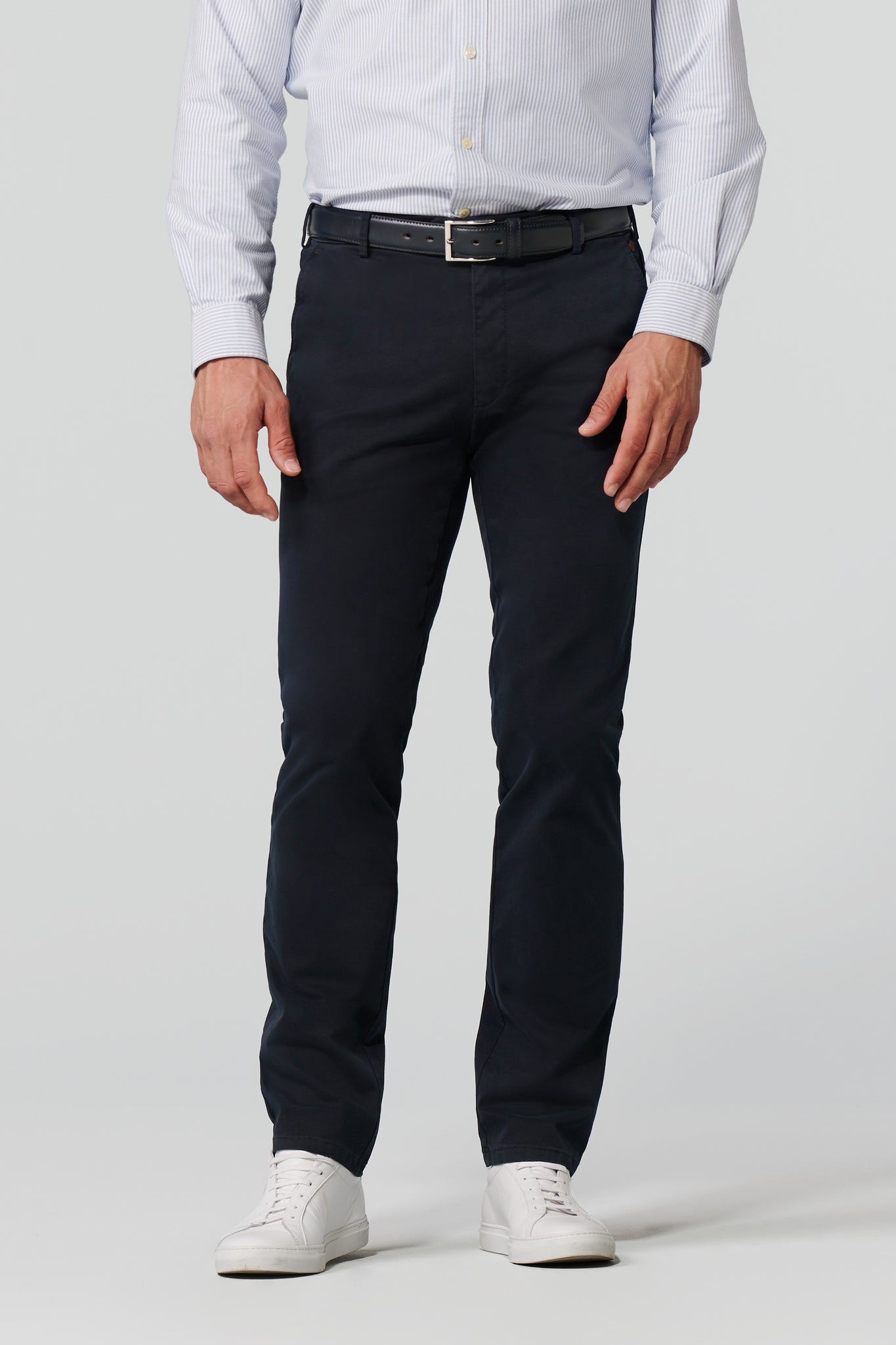 Meyer - Navy Roma Cotton Fit Trousers 9-316/18