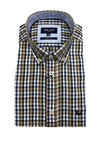 Pre End - Mid Brown Rome Long Sleeve Shirt 100556 6036