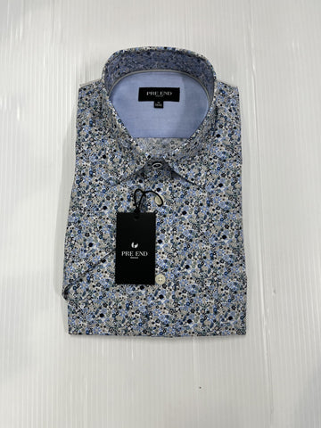 Pre End - Oliver Optical White Short Sleeve Shirt 100364 1050