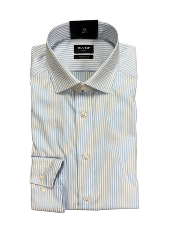 Olymp - Blue Striped Long Sleeve Shirt 1216 64 11