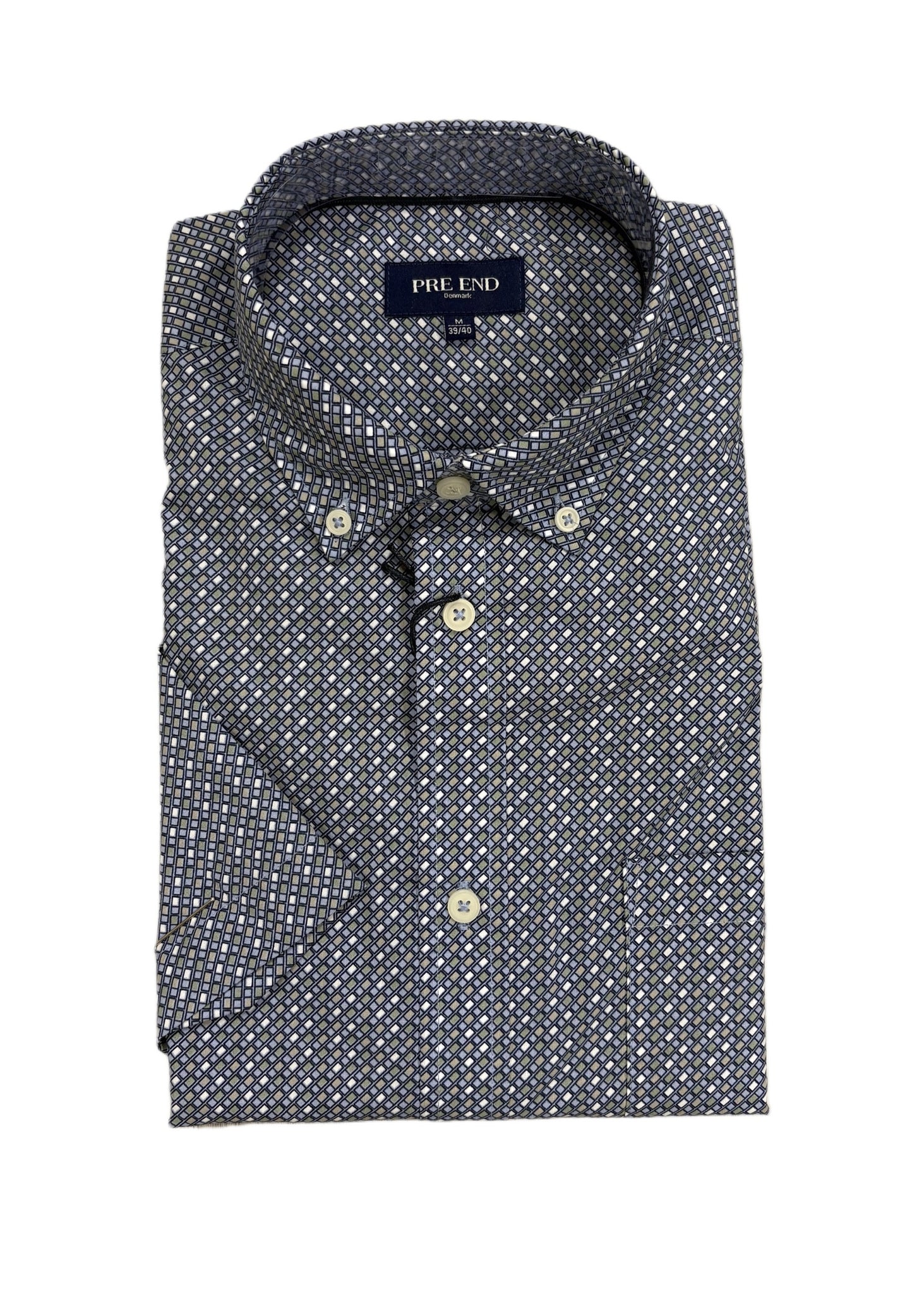 Pre End - Berlin Blue Short Sleeve Shirt 100362 7032