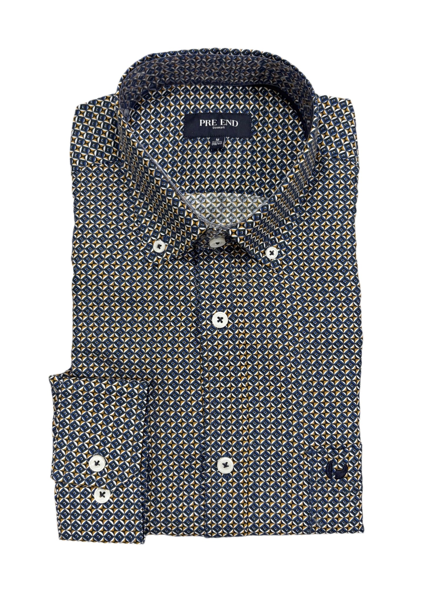 Pre End - Dark Denim Brent Long Sleeve Shirt 100536 7073