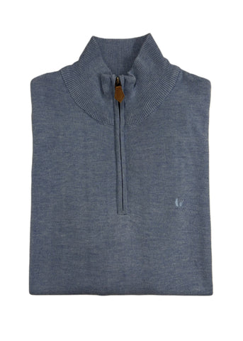 Pre End - Blue Mix Malcom Quarter Zip 100527 7532