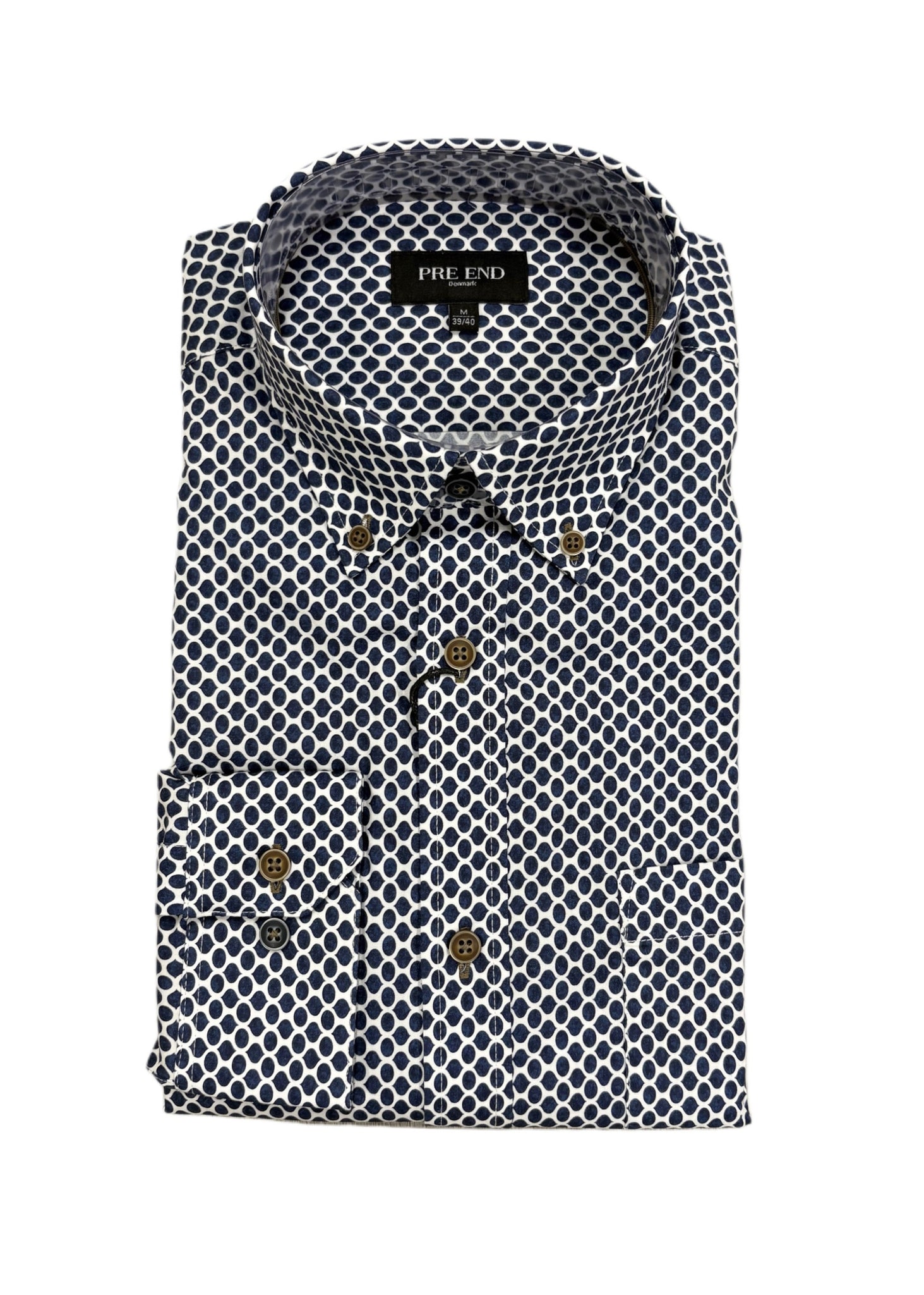 Pre End - Naval Blue Morgan Long Sleeve Shirt 100524 7115