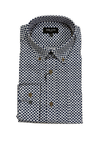 Pre End - Naval Blue Morgan Long Sleeve Shirt 100524 7115