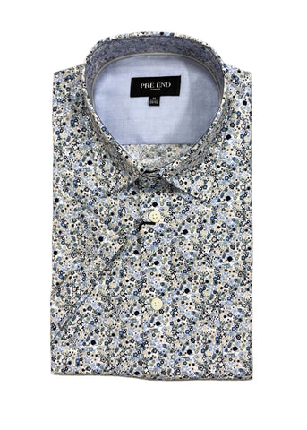 Pre End - Oliver Optical White Short Sleeve Shirt 100364 1050