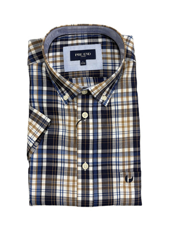 Pre End - Rome Star Blue Short Sleeve Shirt 100367 7125