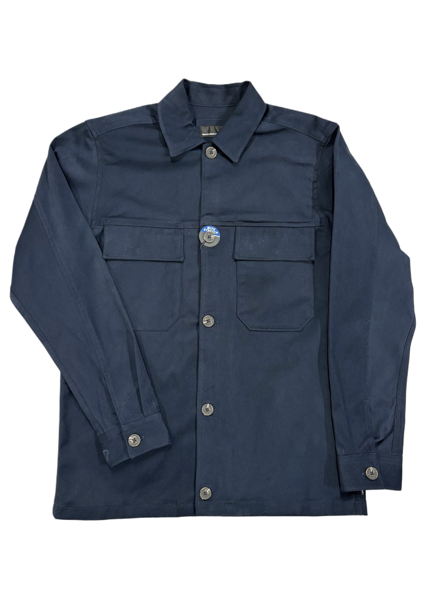 Remus Uomo - Navy Shacket Long Sleeve Casual Shirt 13954 27