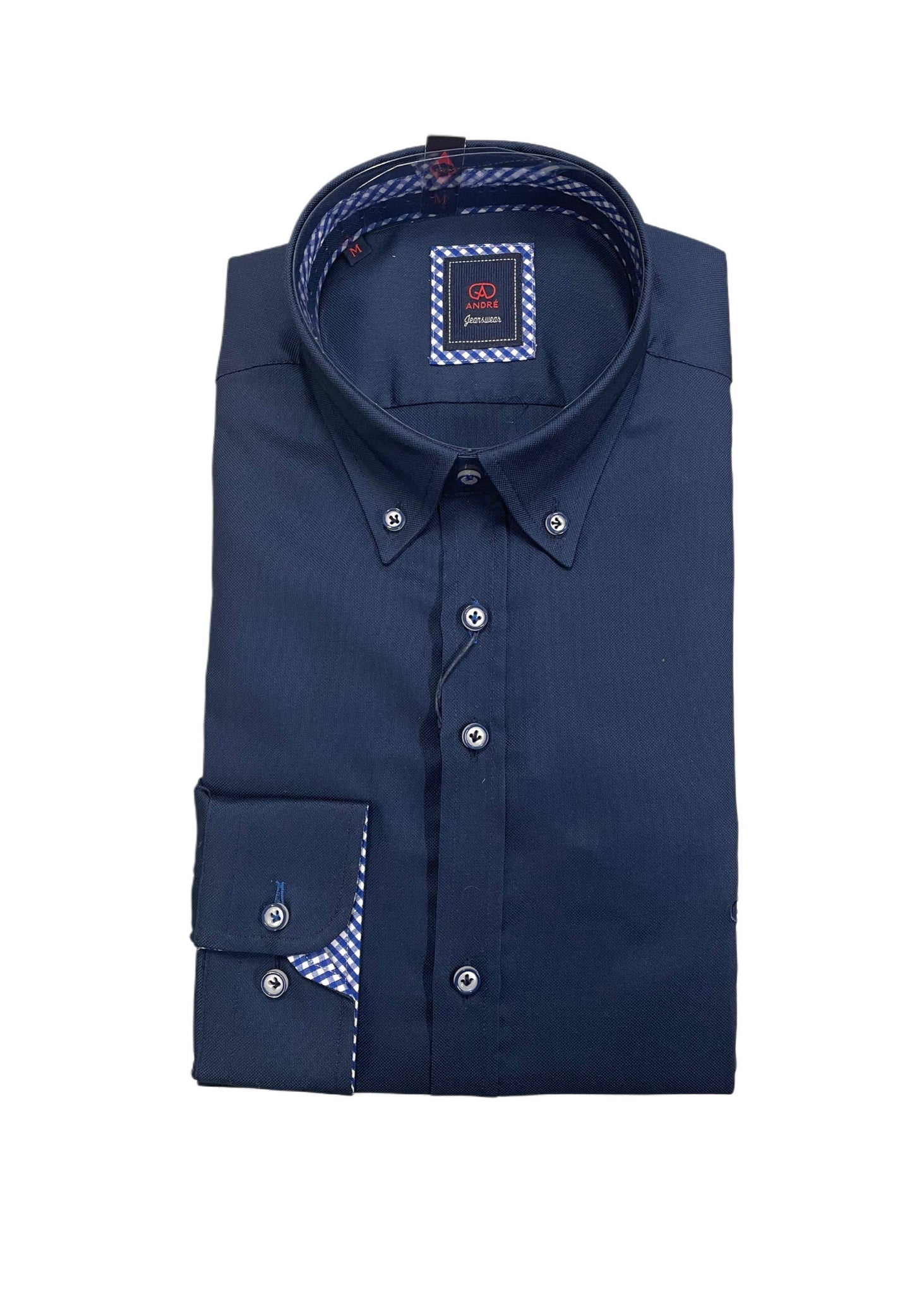 Andre - Rhine Navy Long Sleeve Shirt