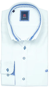 Andre - Rhine White Trimmed Casual Shirt