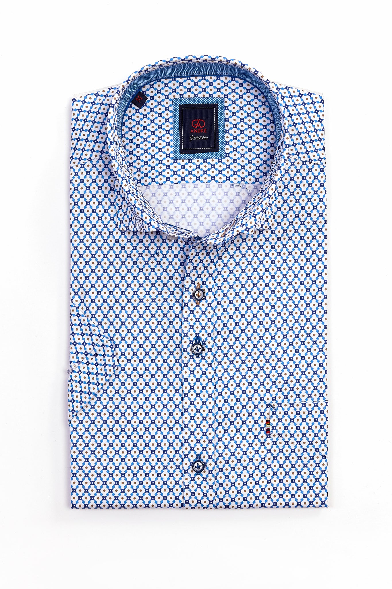 Andre - Berlin Ecru Short Sleeve Shirt