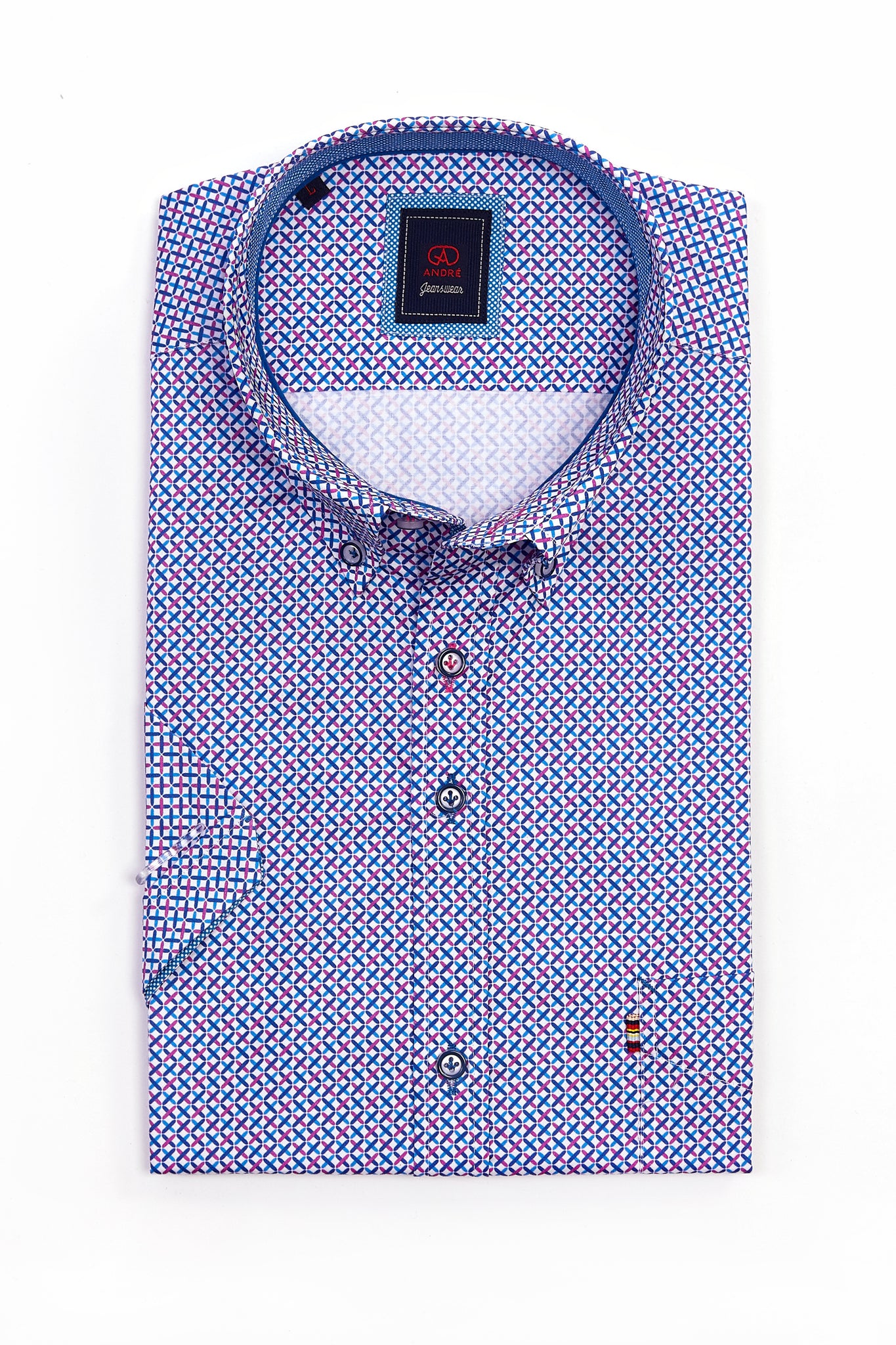 Andre - Munich Rose Short Sleeve Shirt