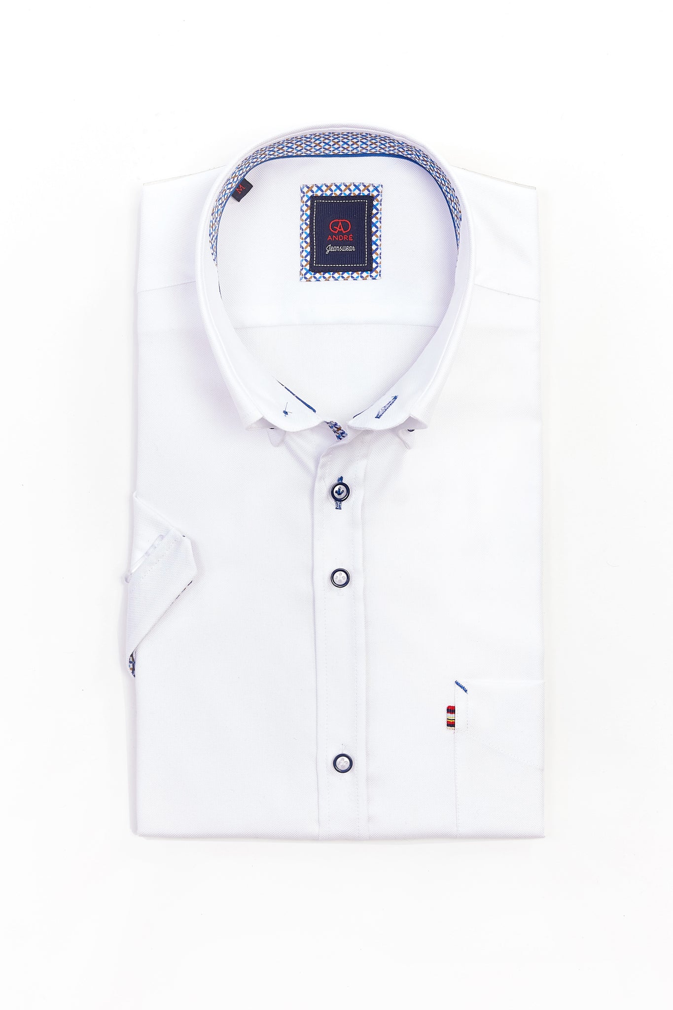 Andre - Oslo White Short Sleeve Shirt