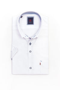 Andre - Oslo White Short Sleeve Shirt