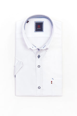 Andre - Oslo White Short Sleeve Shirt