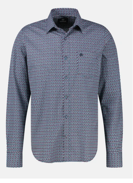 LERROS - MUTED RED LONG SLEEVE SHIRT - 2681070-345.