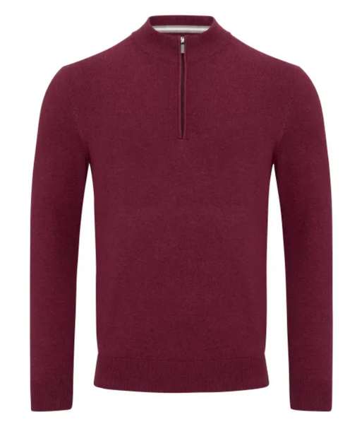 REMUS  UOMO - QUARTER ZIP -  58601 - 67 - Burgundy