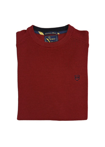 Tommy Bowe - XV Kings Orkney Merlot Crewneck Knitwear