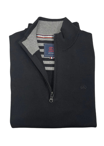 Andre - Tory Black Quarter Zip Knitwear