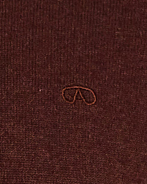 Andre Quarter Zip Knit- Tory - Burgundy