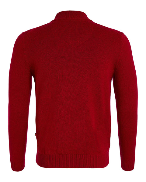 Andre Quarter Zip Knit- Tory - Cherry