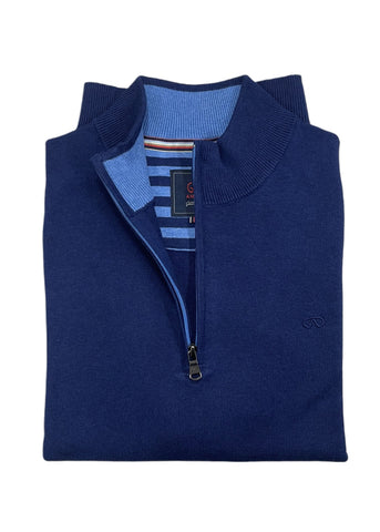 Andre - Tory Ink  Quarter Zip Knitwear