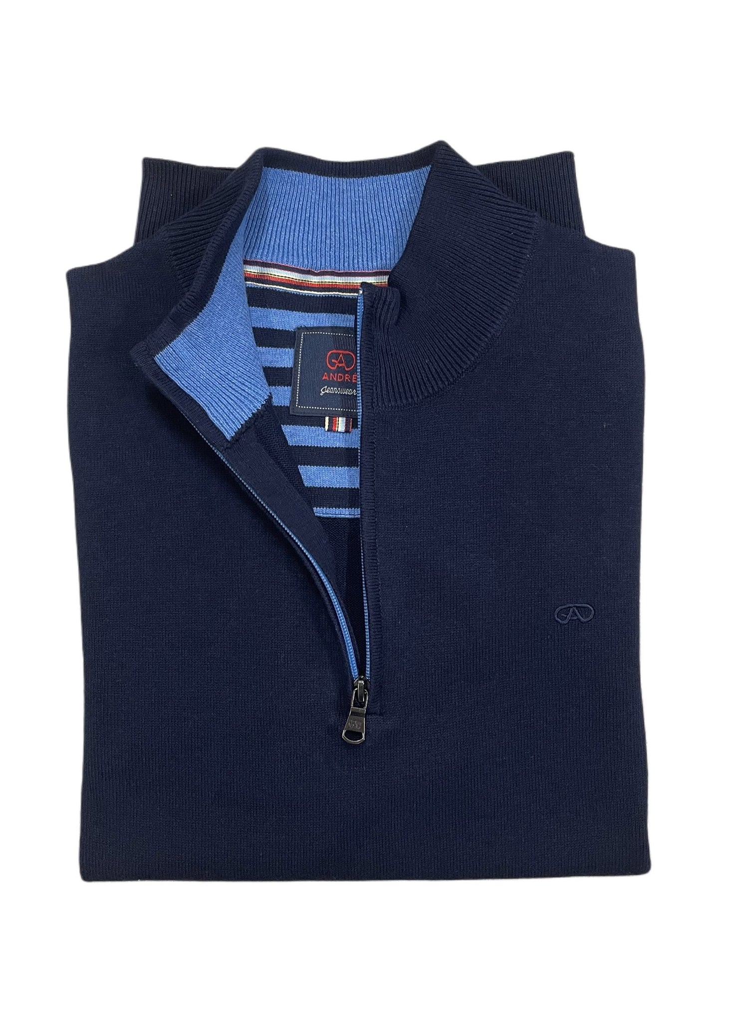 Andre - Tory Navy Quarter Zip Knitwear