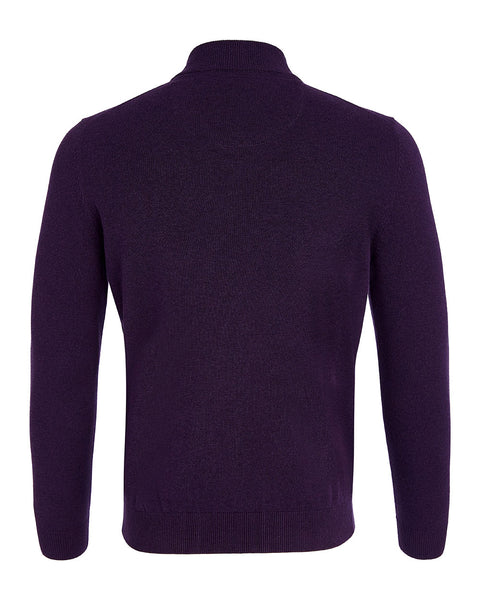Andre Quarter Zip Knit- Tory - Purple