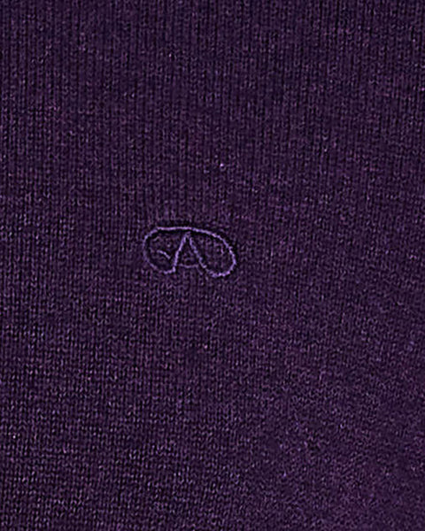Andre Quarter Zip Knit- Tory - Purple