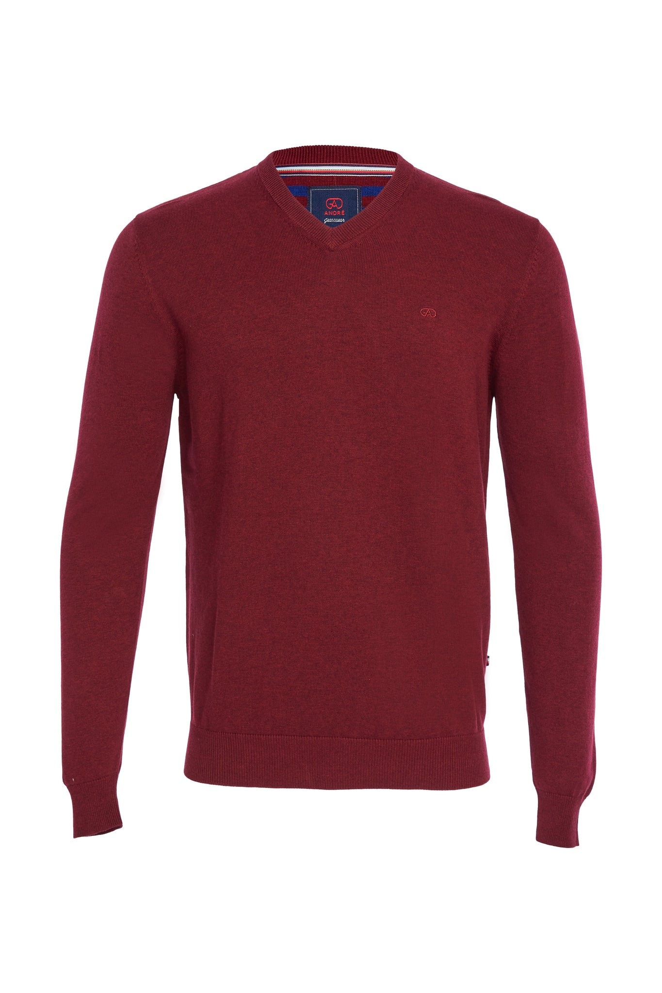 Andre - Valencia Berry V Neck Knitwear