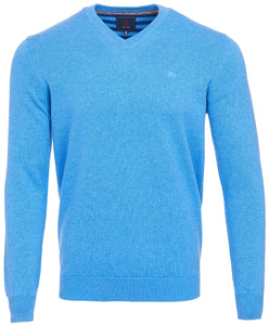 Andre - Valencia Blue V Neck Knitwear