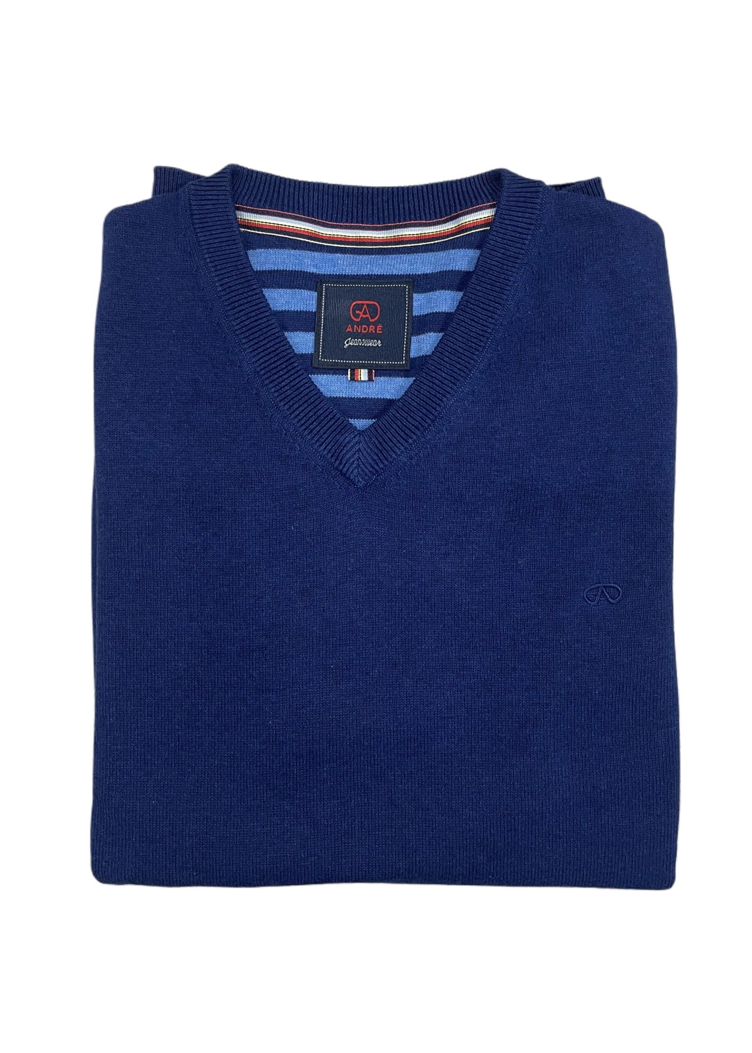 Andre - Valencia Ink V Neck Knitwear