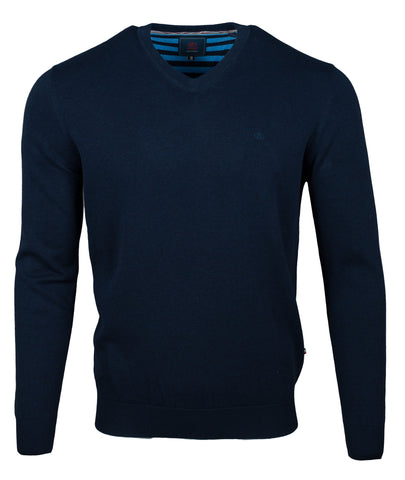 Andre - Valencia Navy V Neck Knitwear