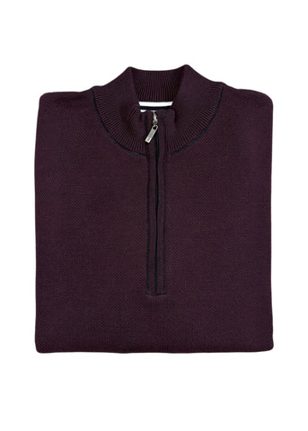 White Label - Burgundy Taylor Quarter Zip 83143