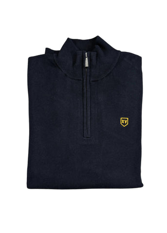 Tommy Bowe - XV Kings Unione Classic Navy Quarter Zip Knitwear
