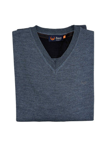 Zazzi - Azure V Neck Cotton Knitwear 8874